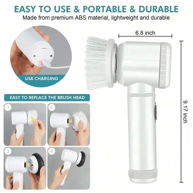 ScrubRush Pro – 5-in-1 Spin Scrubber