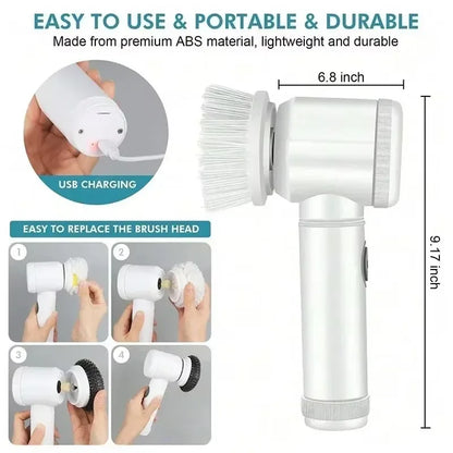 ScrubRush Pro – 5-in-1 Spin Scrubber